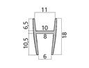 https://www.mdtrade.ro/image/catalog/produse/KOR-213-8 Garnitura tip H (panou fix- panou glisant) 3,0m fisa tehnica 1.png
