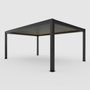 Pergola bioclimatica din aluminiu cu lamele rotative, MD-9700A 3024 x 4065 mm, h3023 RAL7016