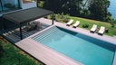 Pergola bioclimatica din aluminiu cu lamele rotative, MD-9700A 3024 x 4065 mm, h3023 RAL7016