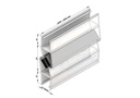 MD 210 /8mm B BLACK- Garnitura magnetica 90° (sticla8mm) h3000mm