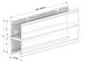 MD 213-8 - Garnitura siliconica H sticla-sticla 180* (sticla8mm) 2.5