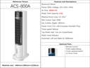 ACS-800A Racitor de aer prin evaporare 10-25m2