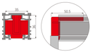 A523 OPK PS Conector Tip 2 de pozitionare sina telescopica