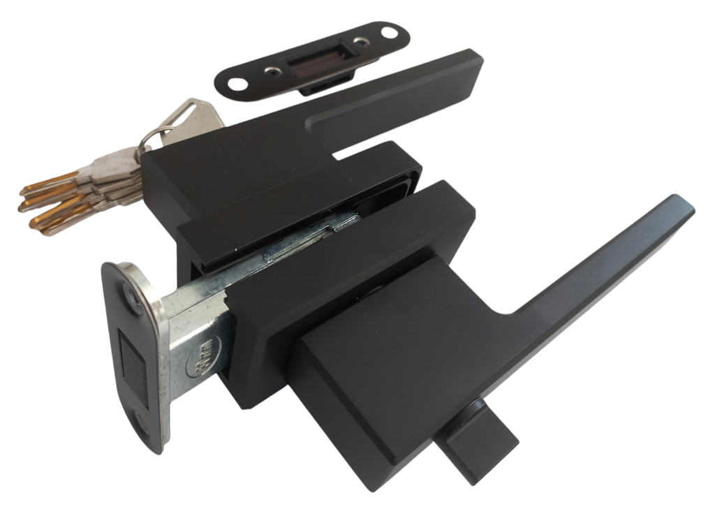 MAG/L02 B Incuietoare orizontala magnetica pentru profil perimetral (Black Mate)