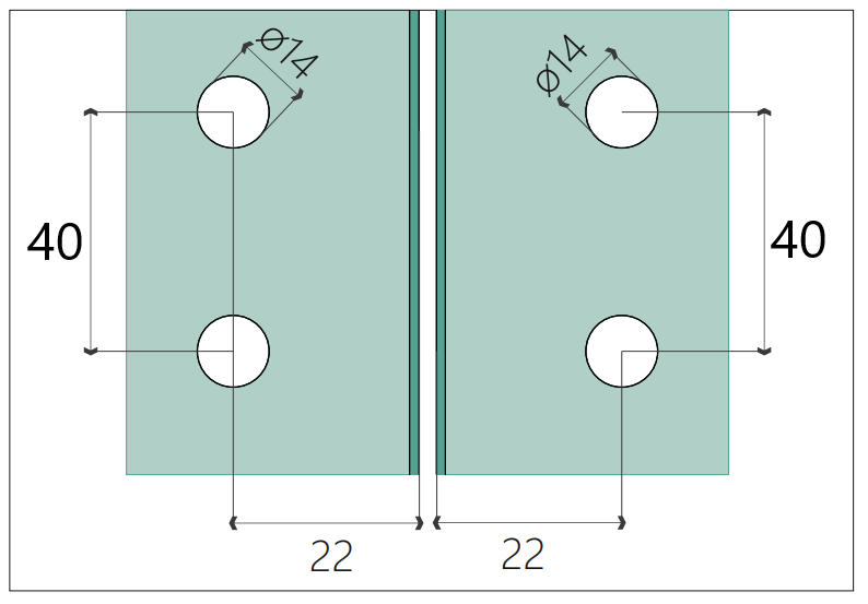 Set incuietoare Smart Lock Slider Next 103mm CC40mm, sticla-sticla