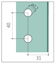 Set incuietoare Smart Lock Slider Next 103mm CC40mm, perete-sticla
