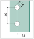 Set incuietoare Smart Lock Slider Next 103mm CC40mm, perete-sticla