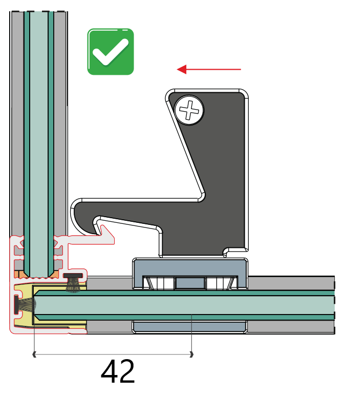Set incuietoare Smart Lock de COLT 90* Slider Next 70mm pentru profil cu agatare, detasabila