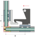 Set incuietoare Smart Lock de COLT 90* Slider Next 70mm, detasabila