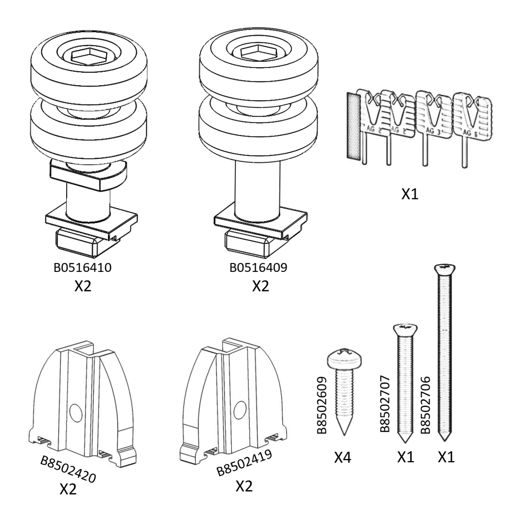 Set panou glisant Tango 10mm