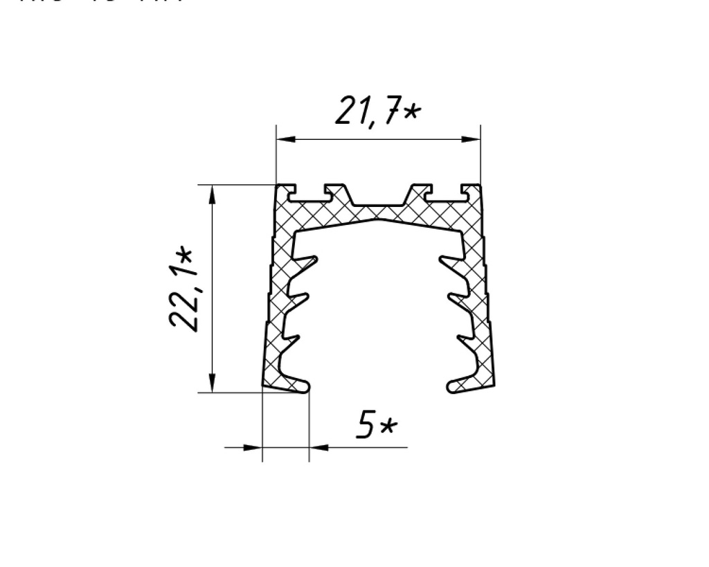 Garnitura 16mm pentru profil mana curenta 6540 (CNT-04KL)