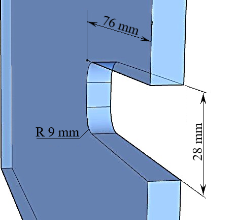 MAG/02L A Incuietoare orizontala magnetica pentru profil perimetral (maner gol) ANOD