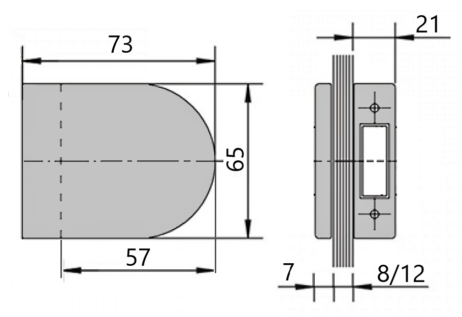 MD S203B - Contraplaca incuietoare mica BLACK