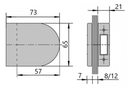 MD S203B - Contraplaca incuietoare mica BLACK