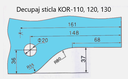 MD 130P-L SSS - Conector excentric supralumina-perete stanga
