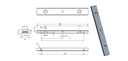 MD 171B Maner - rectangular 300x200mm Black