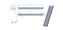 MD 171B Maner - rectangular 300x200mm Black