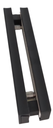 MD 171-150B Maner - rectangular 150mm Black