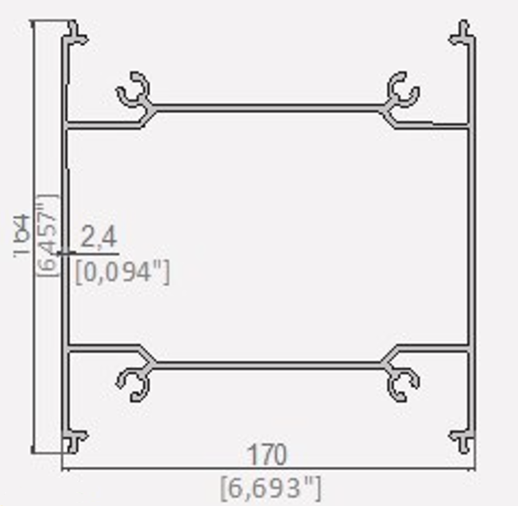 4108 PROFIL STALP PERGOLA DIAMOND