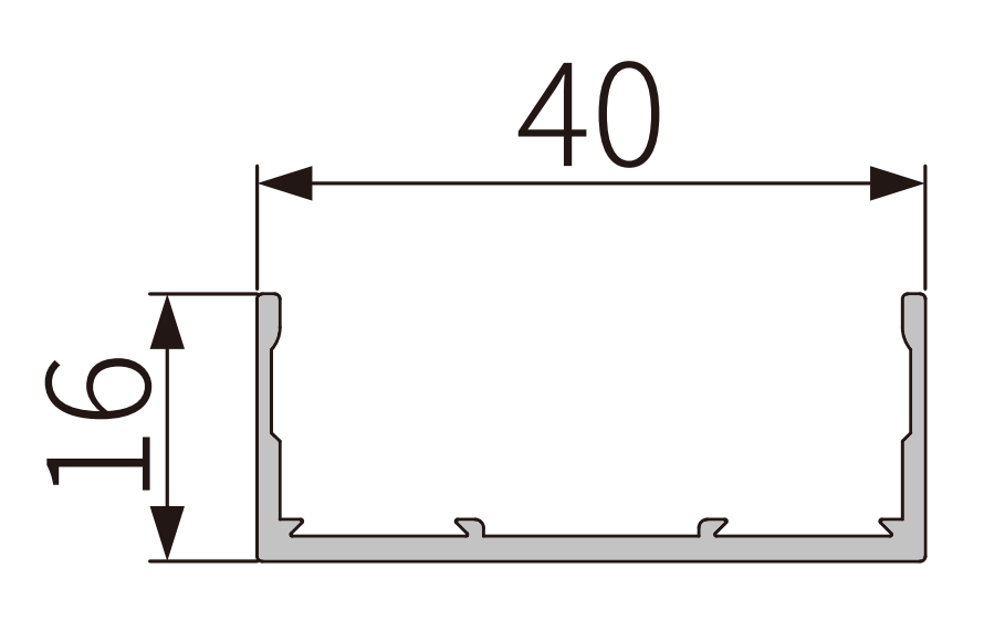A203-40 OPK PS Profil capac lateral de capat tip D