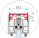 A217-40 OPK PS Profil suport panouri fixe pentru sina superioara Synchro