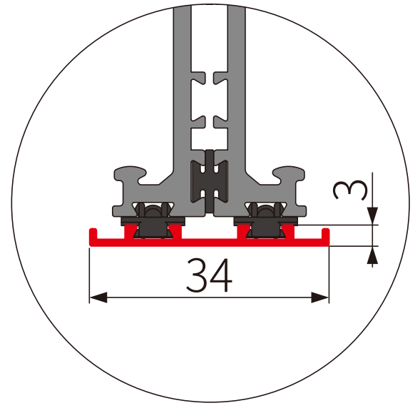 A309-40 OPK PS Profil Capac mascare inferior intermediar