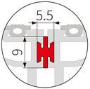 A501 OPK PS Clips din plastic pentru alinierea sinelor de culisare