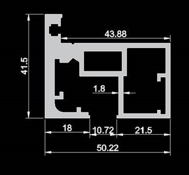 Profil toc fixare sticla