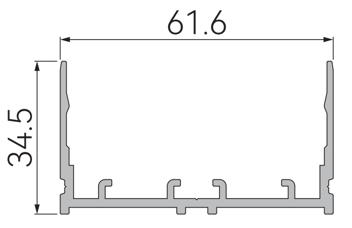 A368 OPK PS Profil vertical de perete pentru usa armonica