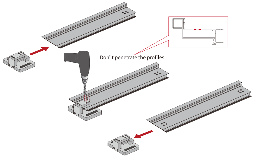 A653 OPK PS Sablon gaurire cadru toc dreapta