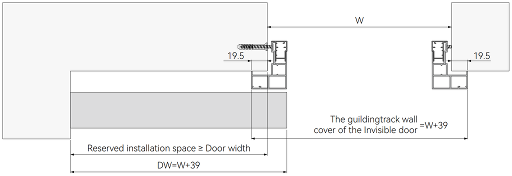 CA460001-016 OPK Perfect W50 Set usa invizibila, dreapta