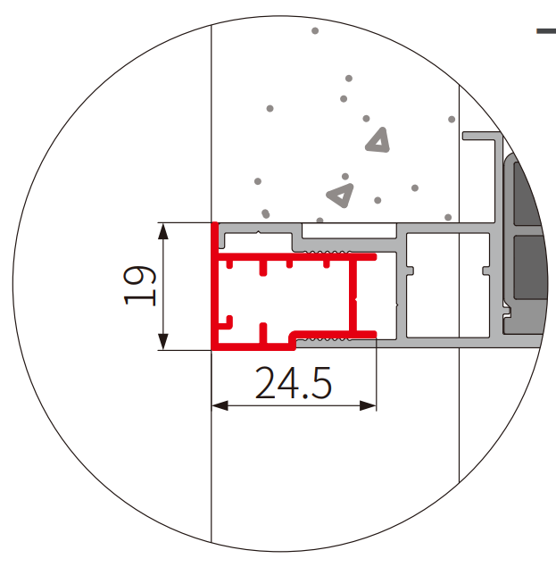 A342 OPK Perfect Profil capac mascare gol usa invizibila