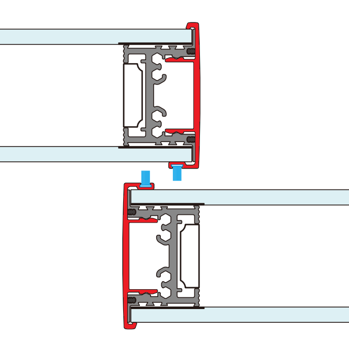 A204-40 OPK PS Profil capac lateral intermediar tip C, cu perie