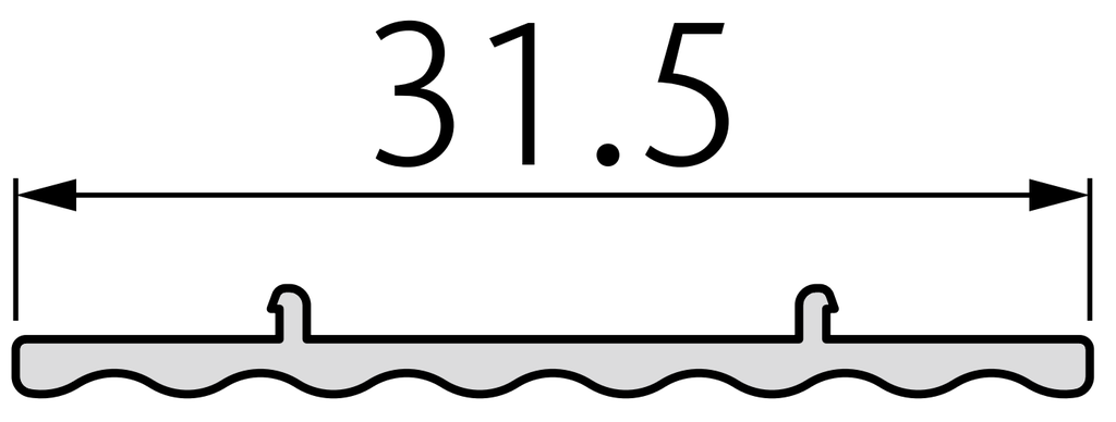 A204-40 OPK PS Profil capac lateral intermediar tip C, cu perie