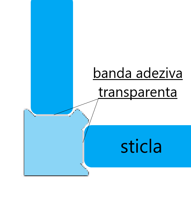 MD 220 - Profil policarbonat 3M imbinare colt 90 sticla-sticla