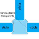 MD 221- Profil policarbonat 3M imbinare T sticla-sticla