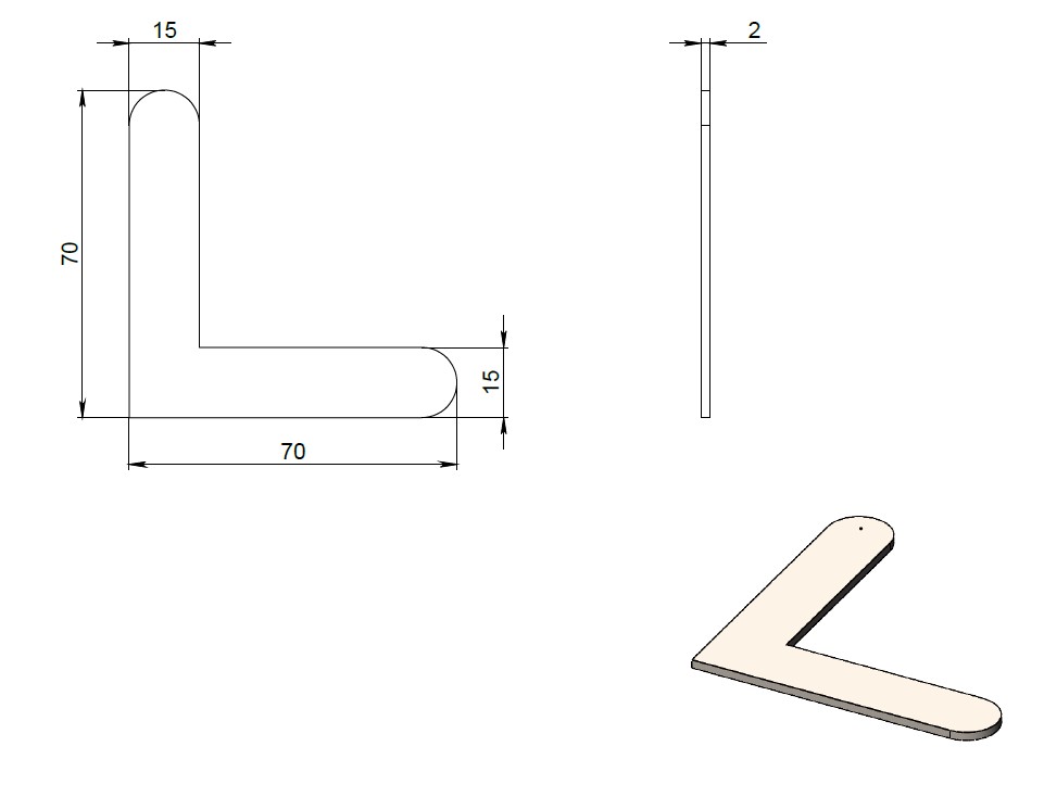 Coltar 90 TABLZN2 ZN pentru toc fixare sticla