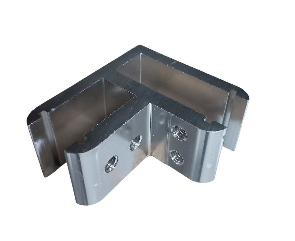 MD M006-ALUM-90 - Conector aliniere balustrada sticla-sticla 90* (10-13mm)