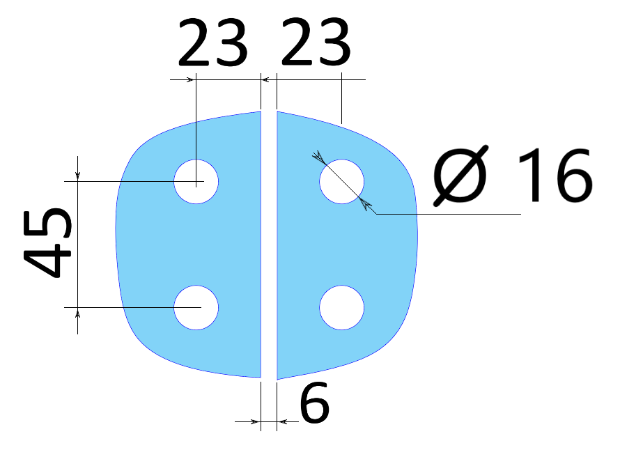 S 204 -180, Balama capat rotund (sticla-sticla)