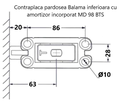 MD 98 BTS - Balama inferioara cu amortizor incorporat 