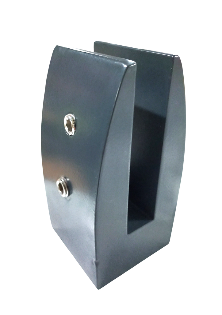 MC-209-C Picior sustinere sticla 10-12mm, patrat din aluminiu (RAL 7016)