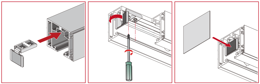 TN1384A OPK PS Capac capat sina montare pe perete 