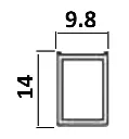 TM3918 OPK PS Profil decorativ dreptunghiular 3 metri, 9.8x14mm, date tehnice.webp