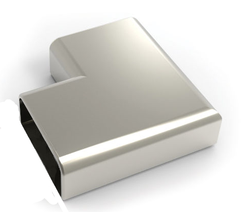 MD 12-01 Cot 90* fix aluminiu natural (mana curenta 25x60mm)