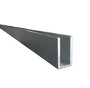 MD 13.6x25A - Profil U aluminiu ANODIZAT 13.6x25mm x 1.7 (sticla 8-10mm)