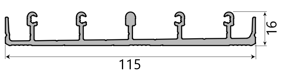 MD 16x115 sina de glisare inferioara flat, SLIDER NEXT