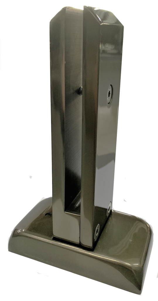 MD 209-D Picior sustinere sticla 10-12mm, patrat din aluminiu (bronz)