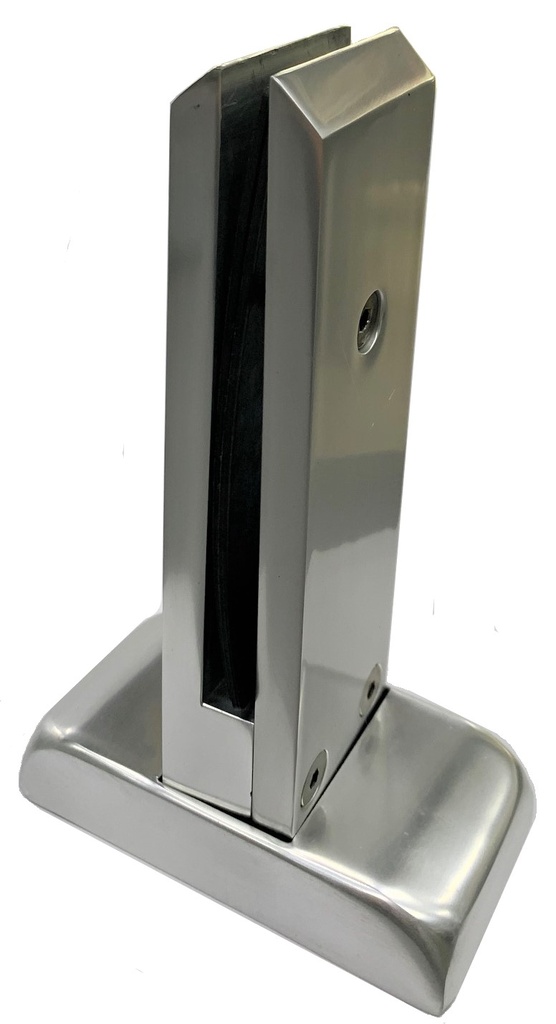 MD 209-D Picior sustinere sticla 10-12mm, patrat din aluminiu (natural)