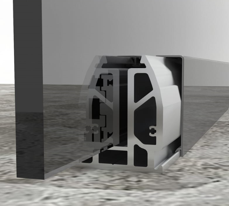 MD 2599/15cm Clema mini pentru balustrada - fixare pe pardosea (sticla 10-12mm) (15cm)