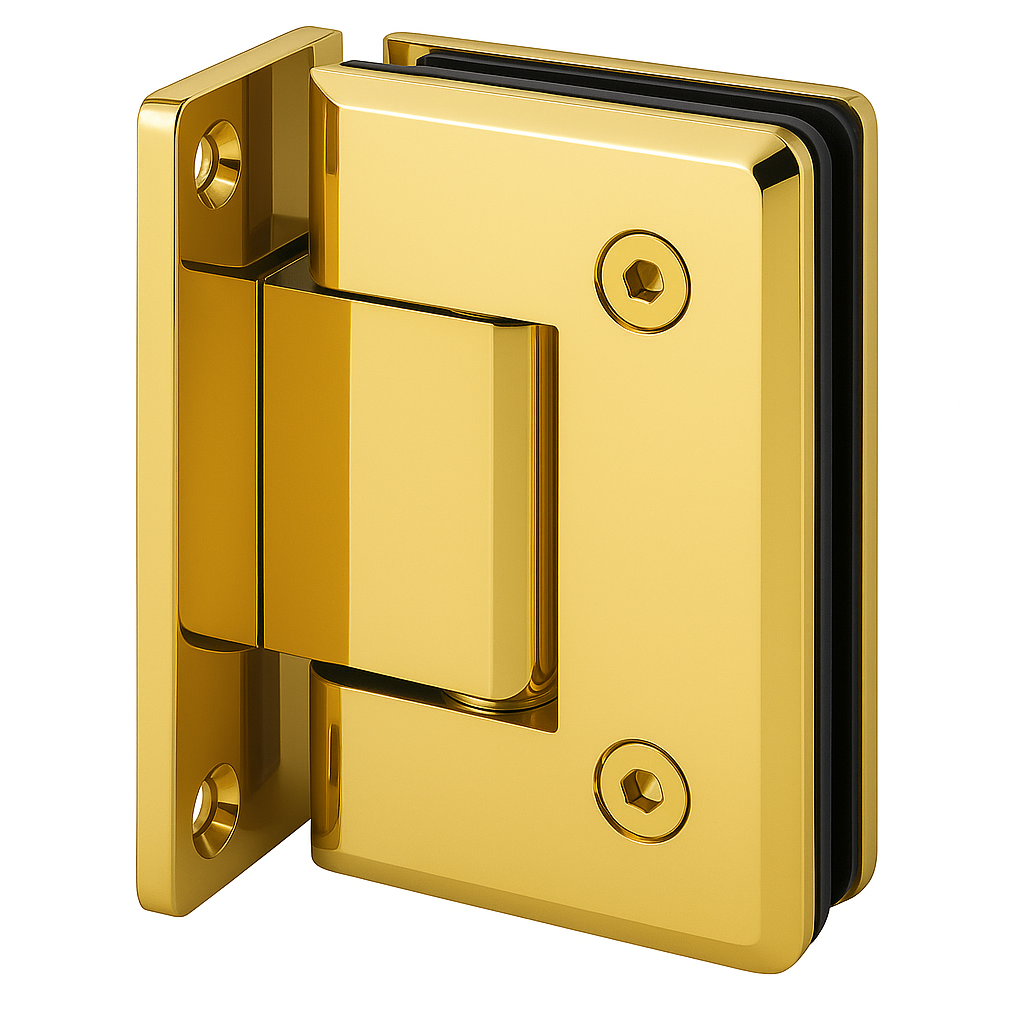 MD 301 GOLD - Balama perete-sticla, talpă întreaga 90°